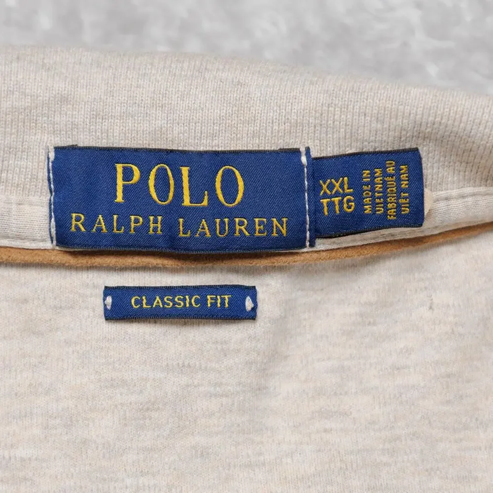 Ralph Lauren Long Sleeve Tan Classic Fit Cotton Polo Shirt Mens Size XXL